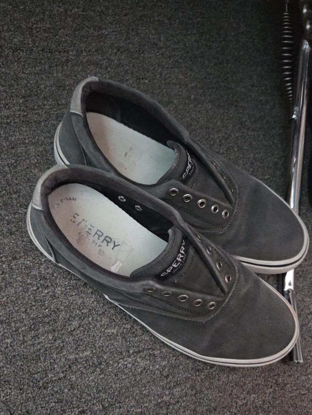 Sperry since 1935 Gray and Black Canvas Low-Top Sneaker Size  42.6 Euro